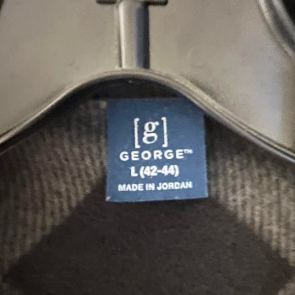 George Men's Checkered Shirt Jacket - Black and Tan​ - Picture 2 of 4